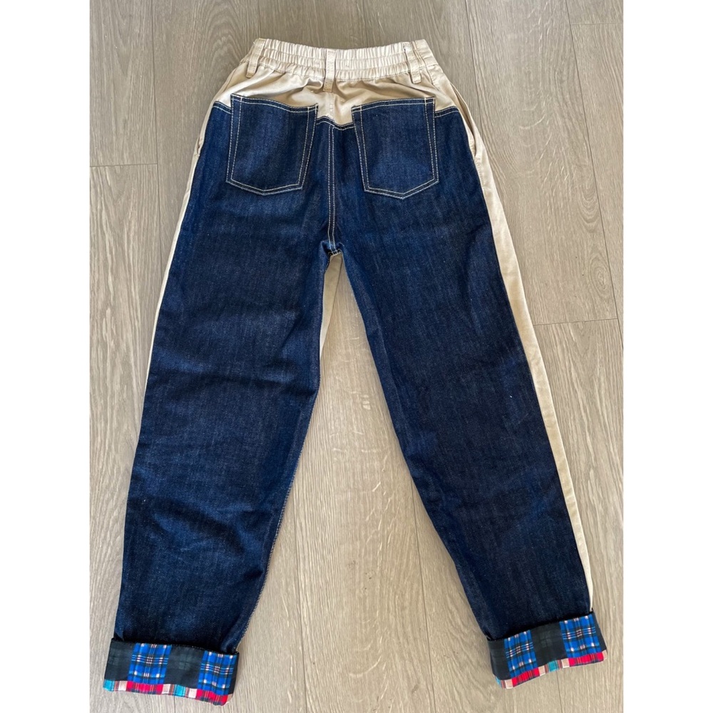 Koche’ Contrast Khaki and Denim Pants - Picture 3 of 14